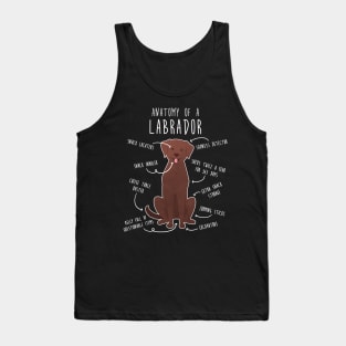 Chocolate Labrador Retriever Dog Anatomy Tank Top